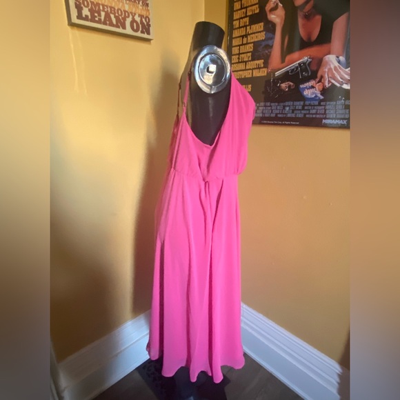 Torrid Pink Sleeveless Cowl Neck Midi Dress 1X - Picture 2 of 4